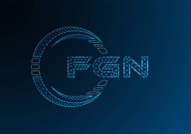 FGN düşük poli harfli logo vektör tasarımı. FGN düşük poli logo tasarımı. 