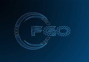 FGO düşük poli harfli logo vektör tasarımı. FGO düşük poli logo tasarımı. 