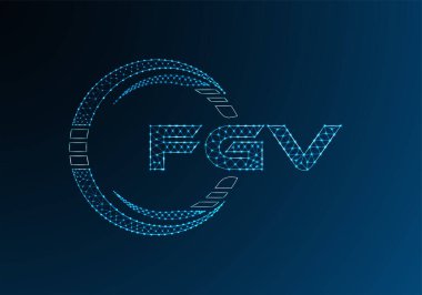 FGV düşük poli harfli logo vektör tasarımı. FGV düşük poli logo tasarımı. 