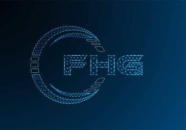 FHG düşük poli harfli logo vektör tasarımı. FHG düşük poli logo tasarımı. 