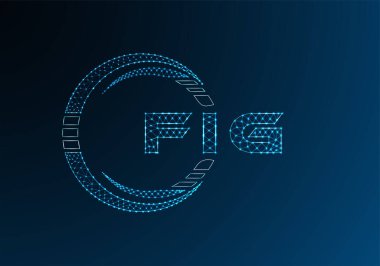 FIG düşük poli harfli logo vektör tasarımı. FIG düşük poli logo tasarımı. 