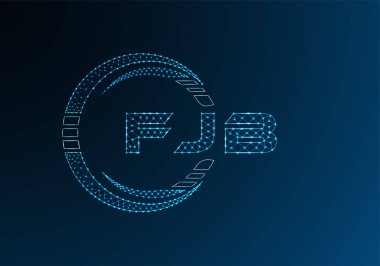 FJB düşük poli harfli logo vektör tasarımı. FJB düşük poli logo tasarımı. 