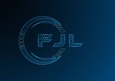 FJM düşük poli harfli logo vektör tasarımı. FJM düşük poli logo tasarımı. 