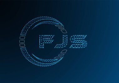 FJS düşük poli harfli logo vektör tasarımı. FJS düşük poli logo tasarımı. 