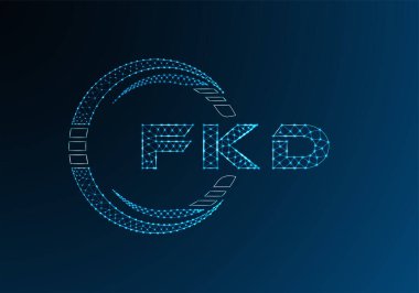 FKD düşük poli harfli logo vektör tasarımı. FKD düşük poli logo tasarımı. 