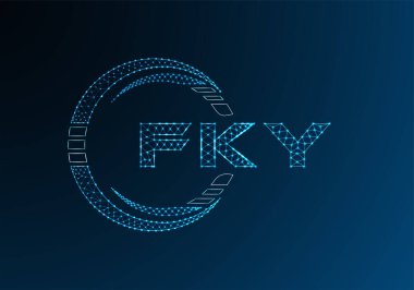 FKY düşük poli harfli logo vektör tasarımı. FKY düşük poli logo tasarımı. 