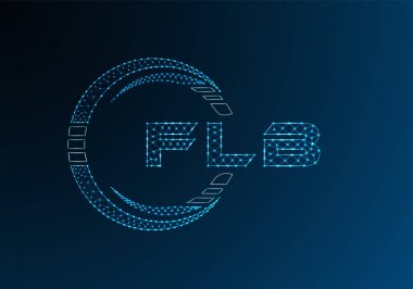 FLB düşük poli harfli logo vektör tasarımı. FLB düşük poli logo tasarımı. 