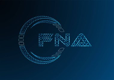 FNA düşük poli harfli logo vektör tasarımı. FNA düşük polyester logo tasarımı. Düşük polyester logo.