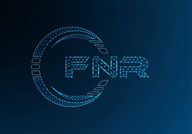 FNR düşük poli harfli logo vektör tasarımı. FNR düşük polyester logo tasarımı. Düşük polyester logo.
