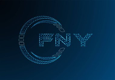 FNY düşük poli harfli logo vektör tasarımı. FNY düşük polyester logo tasarımı. Düşük polyester logo.