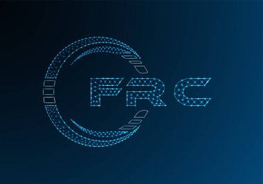 FRC düşük poli harfli logo vektör tasarımı. FRC düşük polyester logo tasarımı. Düşük polyester logo.
