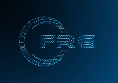FRG düşük poli harfli logo vektör tasarımı. FRG düşük polyester logo tasarımı. Düşük polyester logo.