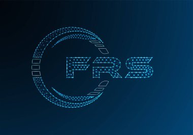 FRS düşük poli harfli logo vektör tasarımı. FRS düşük polyester logo tasarımı. Düşük polyester logo.