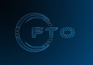 FTO düşük poli harfli logo vektör tasarımı. FTO, polyester logo tasarımını düşürdü. Düşük polyester logo.