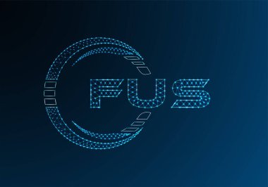 FUS düşük poli harfli logo vektör tasarımı. FUS düşük polyester logo tasarımı. Düşük polyester logo.