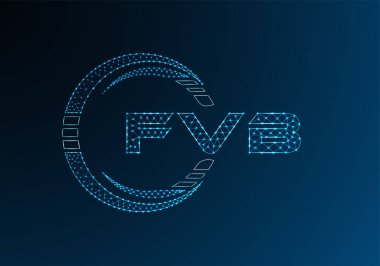 FVB düşük poli harfli logo vektör tasarımı. FVB düşük poli logo tasarımı. 