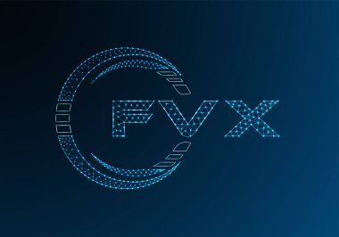 FVX düşük poli harfli logo vektör tasarımı. FVX düşük poli logo tasarımı. 