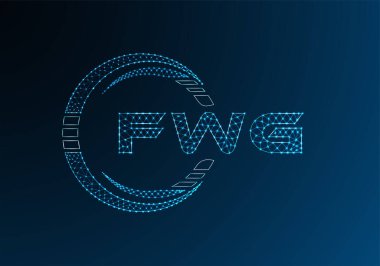 FWG düşük poli harfli logo vektör tasarımı. FWG düşük poli logo tasarımı. 