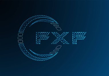 FXF düşük poli harfli logo vektör tasarımı. FXF düşük poli logo tasarımı. 