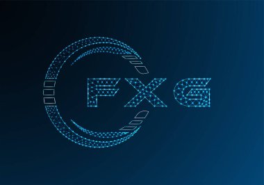 FXG düşük poli harfli logo vektör tasarımı. FXG düşük poli logo tasarımı. 