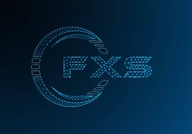 FXS düşük poli harfli logo vektör tasarımı. FXS düşük poli logo tasarımı. 