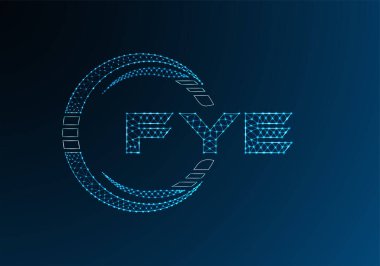FYE düşük poli harfli logo vektör tasarımı. FYE düşük poli logo tasarımı. 