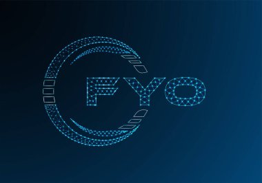 FYO düşük poli harfli logo vektör tasarımı. FYO düşük poli logo tasarımı. 