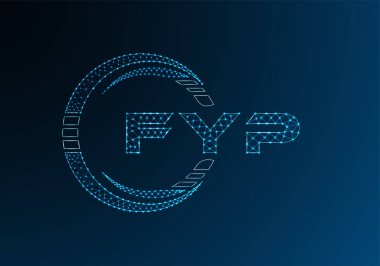 FYP düşük poli harfli logo vektör tasarımı. FYP düşük poli logo tasarımı. 