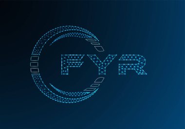 FYR düşük poli harfli logo vektör tasarımı. FYR düşük poli logo tasarımı. 