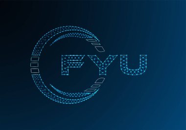 FYU düşük poli harfli logo vektör tasarımı. FYU düşük poli logo tasarımı. 