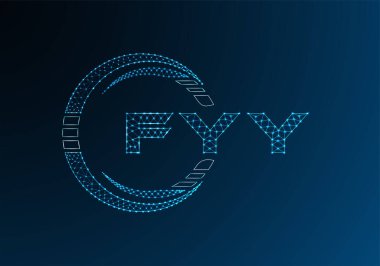 Bilgin olsun, düşük poli harfli logo vektör tasarımı. FYY düşük poli logo tasarımı. 