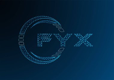 FYX düşük poli harfli logo vektör tasarımı. FYX düşük poli logo tasarımı. 
