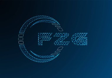 FZG düşük poli harfli logo vektör tasarımı. FZG düşük poli logo tasarımı. 