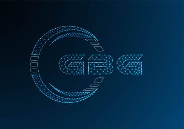 GBG düşük poli harfli logo vektör tasarımı. GBG düşük polyester logo tasarımı. Düşük polyester logo.