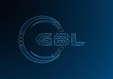 GBL düşük poli harfli logo vektör tasarımı. GBL düşük poli logo tasarımı. Düşük polyester logo.