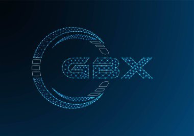 GBX düşük poli harfli logo vektör tasarımı. GBX düşük poli logo tasarımı. Düşük polyester logo.