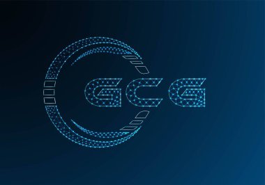 GCG düşük poli harfli logo vektör tasarımı. GCG düşük polyester logo tasarımı. Düşük polyester logo.