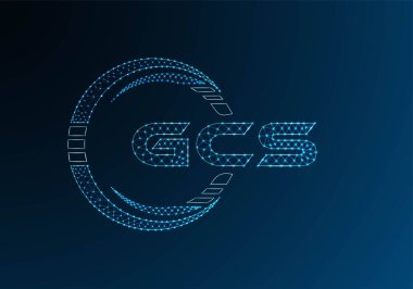 GCS düşük poli harfli logo vektör tasarımı. GCS düşük polyester logo tasarımı. Düşük polyester logo.