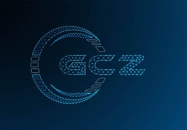 GCZ düşük poli harfli logo vektör tasarımı. GCZ düşük poli logo tasarımı. Düşük polyester logo.