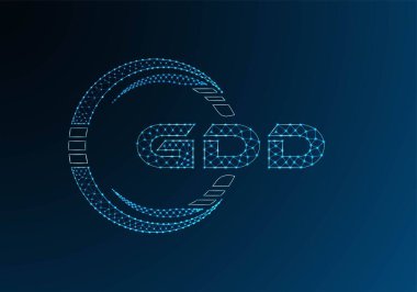 GDD düşük poli harfli logo vektör tasarımı. GDD düşük poli logo tasarımı. Düşük polyester logo.