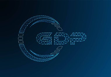 GSYİH düşük poli harfli logo vektör tasarımı. GSYİH düşük poli logosu tasarımı. Düşük polyester logo.
