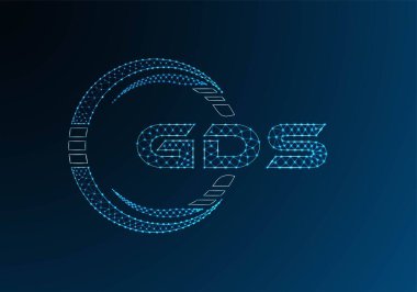 GDS düşük poli harfli logo vektör tasarımı. GDS düşük poli logo tasarımı. Düşük polyester logo.