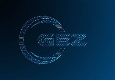 GEZ düşük poli harfli logo vektör tasarımı. GEZ düşük polyester logo tasarımı. Düşük polyester logo.