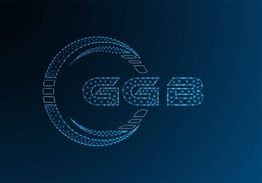 GGB düşük poli harfli logo vektör tasarımı. GGB düşük poli logo tasarımı. Düşük polyester logo.