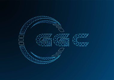 GGC düşük poli harfli logo vektör tasarımı. GGC alt poli logo tasarımı. Düşük polyester logo.