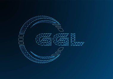 GGL düşük poli harfli logo vektör tasarımı. GGL düşük poli logo tasarımı. Düşük polyester logo.