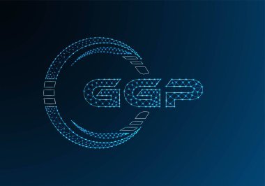 GGP düşük poli harfli logo vektör tasarımı. GP düşük polyester logo tasarımı. Düşük polyester logo.