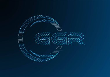 GGR düşük poli harfli logo vektör tasarımı. GGR düşük poli logo tasarımı. Düşük polyester logo.