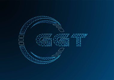 GGT düşük poli harfli logo vektör tasarımı. GGT düşük polyester logo tasarımı. Düşük polyester logo.