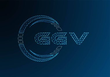 GGV düşük poli harfli logo vektör tasarımı. GGV düşük polyester logo tasarımı. Düşük polyester logo.